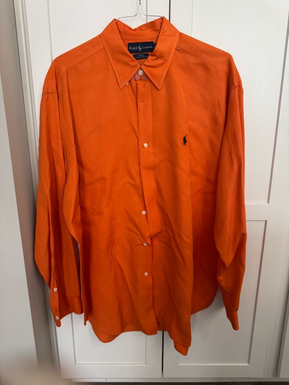 Ralph Lauren Men’s Orange Button-Down Dress Shirt